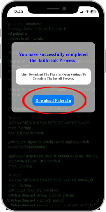 Download the palera1n tool